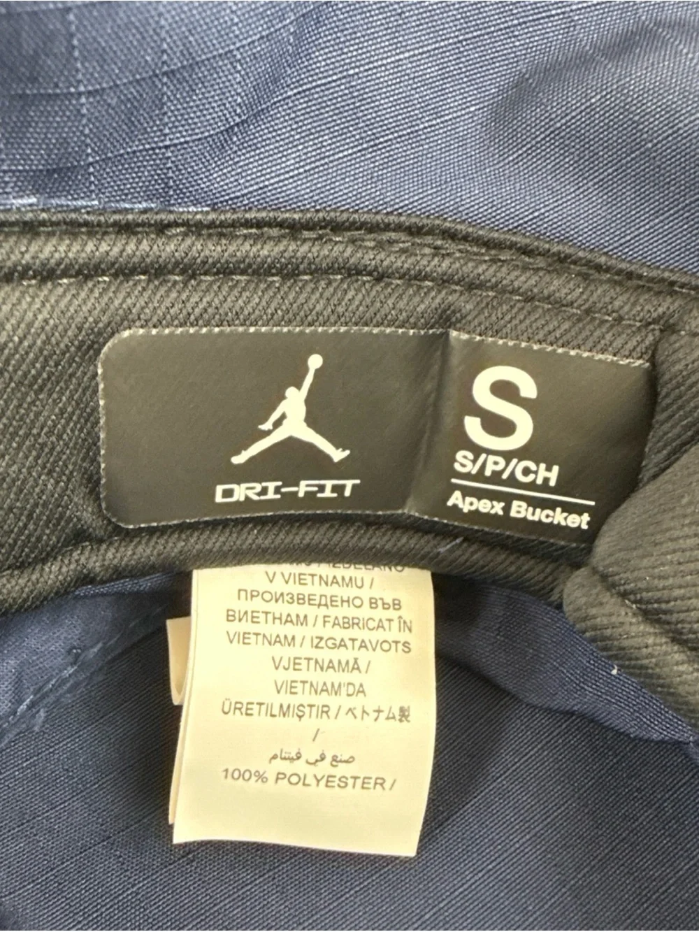 Jordan x Michigan Navy and Yellow Men's Bucket Hat
